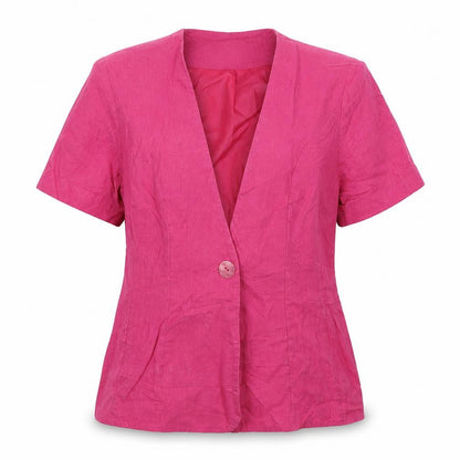 Hudson & Onslow Womens Pink Jacket Size 12 Button