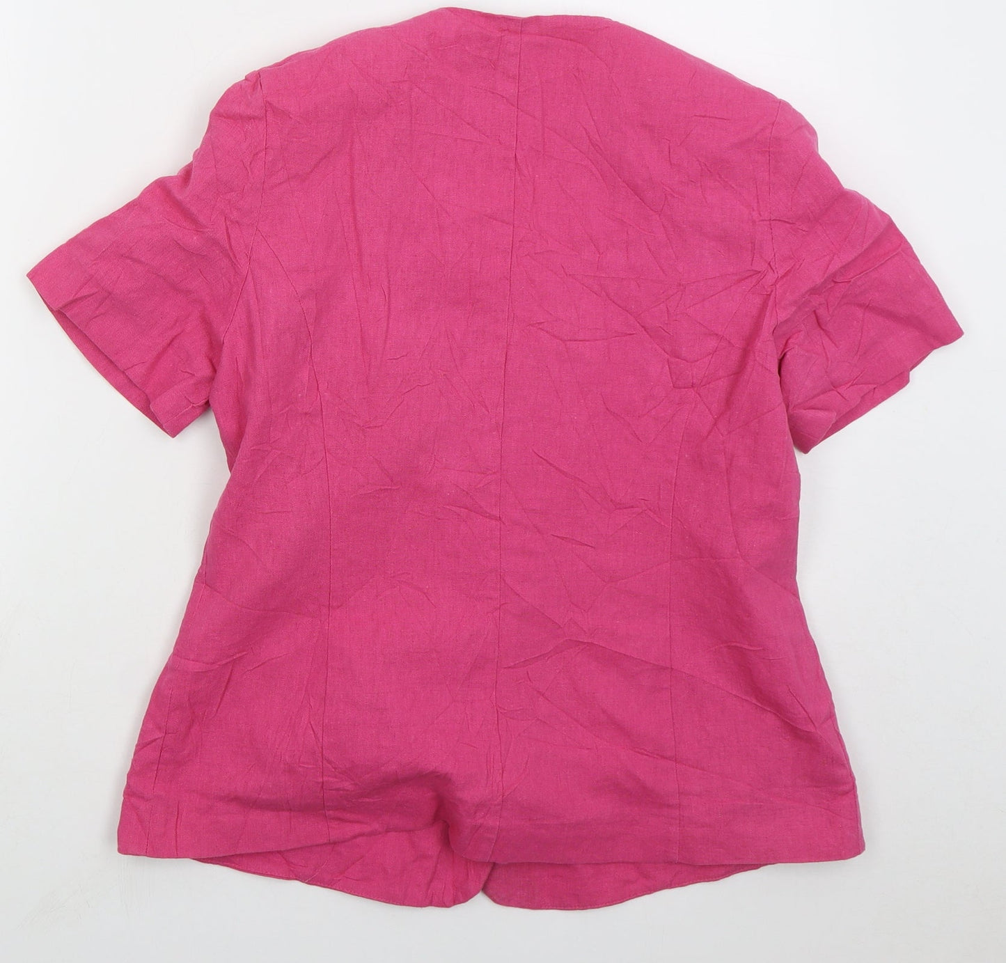 Hudson & Onslow Womens Pink Jacket Size 12 Button