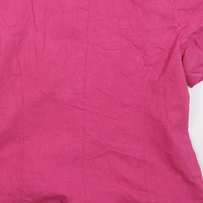 Hudson & Onslow Womens Pink Jacket Size 12 Button