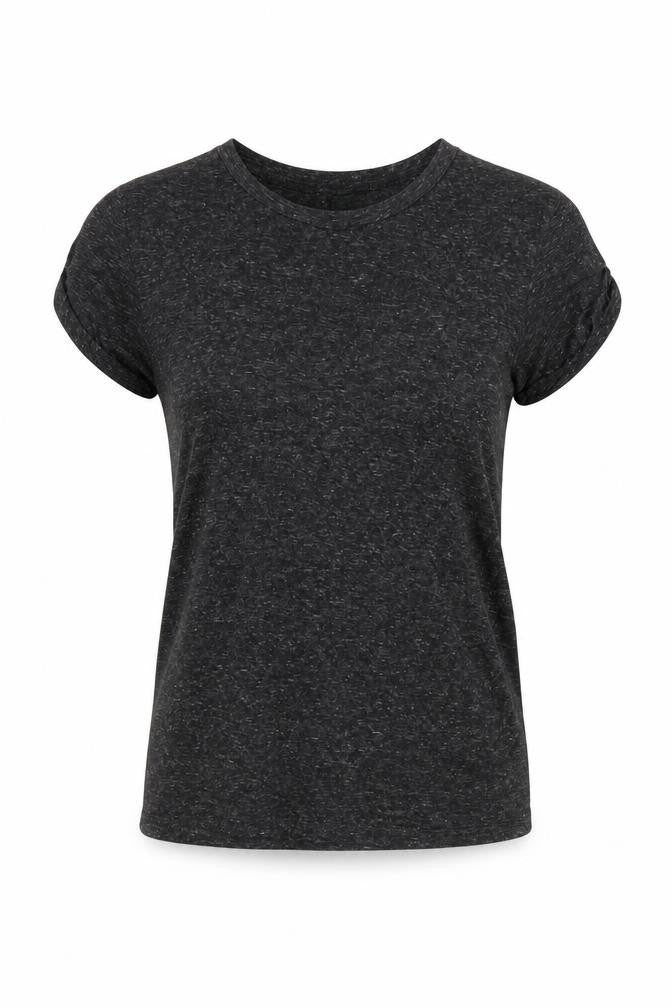 Divided Womens Grey Geometric Polyester Basic T-Shirt Size XS Crew Neck