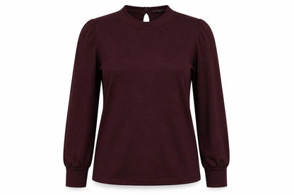 Dorothy Perkins Womens Red Polyester Basic T-Shirt Size 14 Mock Neck