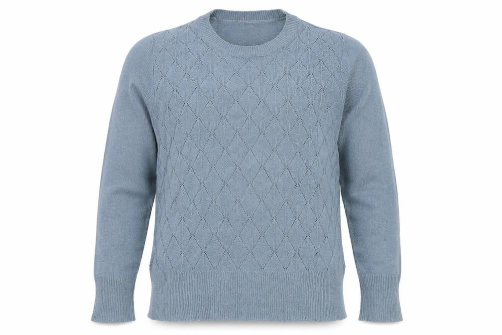 Oasis Mens Blue Round Neck Polyester Pullover Jumper Size XL