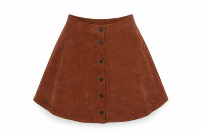 SHEIN Womens Brown Polyester A-Line Skirt Size S
