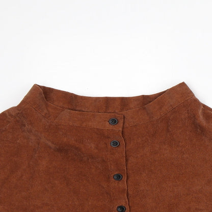 SHEIN Womens Brown Polyester A-Line Skirt Size S
