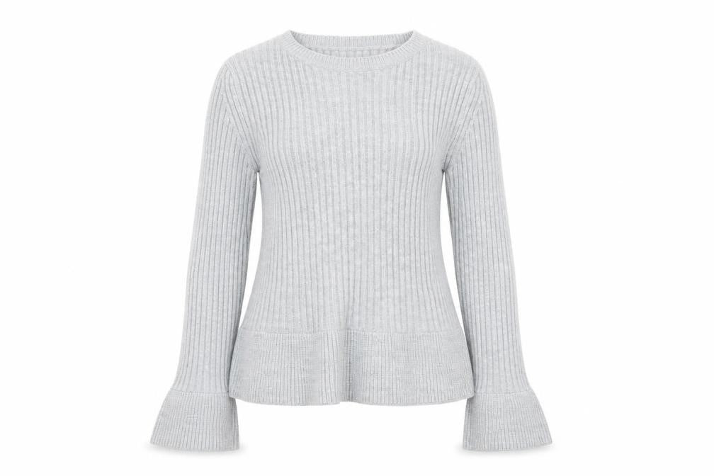 Marks & Spencer Womens Grey Crew Neck Acrylic Pullover Jumper Size 6