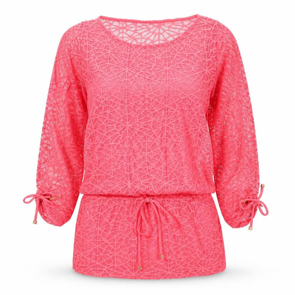 NEXT Womens Pink Round Neck Polyester Shrug Jumper Size 8