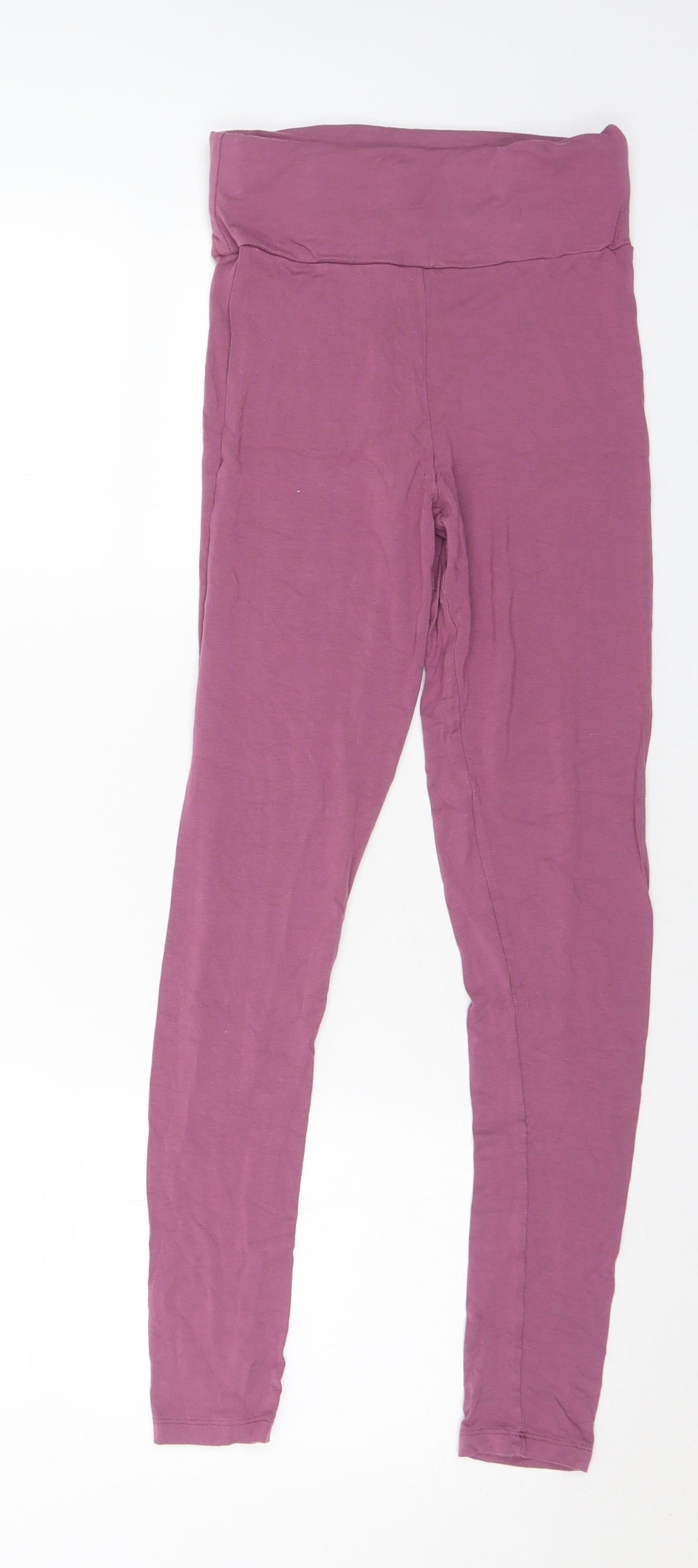 ASOS Womens Purple Viscose Pedal Pusher Leggings Size 6 L28 in