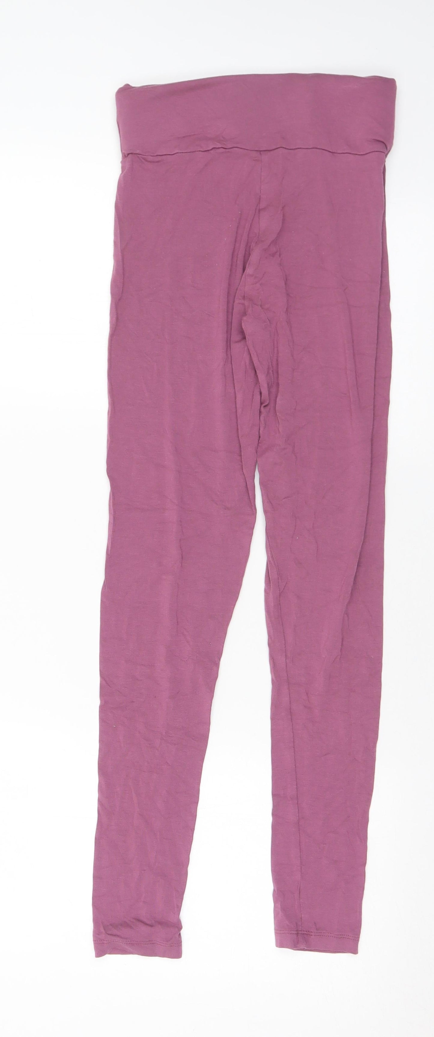 ASOS Womens Purple Viscose Pedal Pusher Leggings Size 6 L28 in