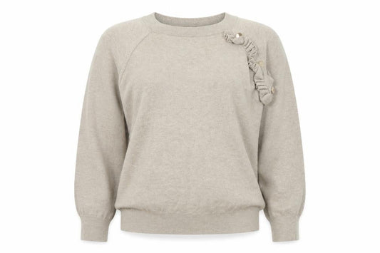 Next Womens Grey Crew Neck Viscose Pullover Jumper Size 14