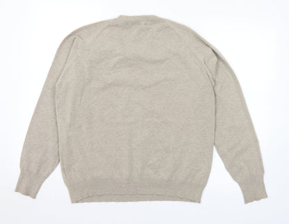 Next Womens Grey Crew Neck Viscose Pullover Jumper Size 14
