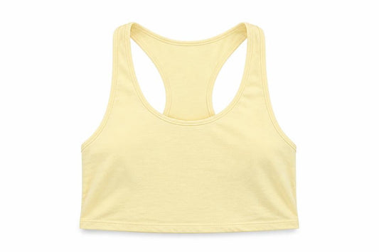 ASOS Womens Yellow Polyester Cropped Tank Size 6 Scoop Neck