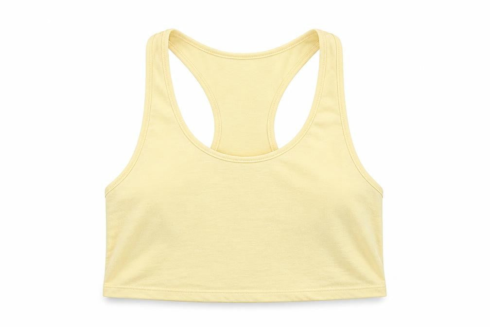 ASOS Womens Yellow Polyester Cropped Tank Size 6 Scoop Neck