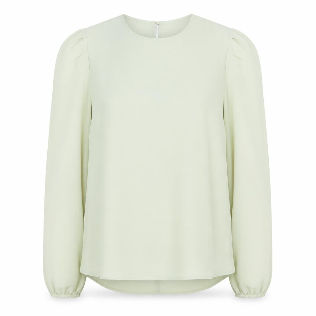 AX Paris Womens Green Polyester Basic Blouse Size 8 Round Neck