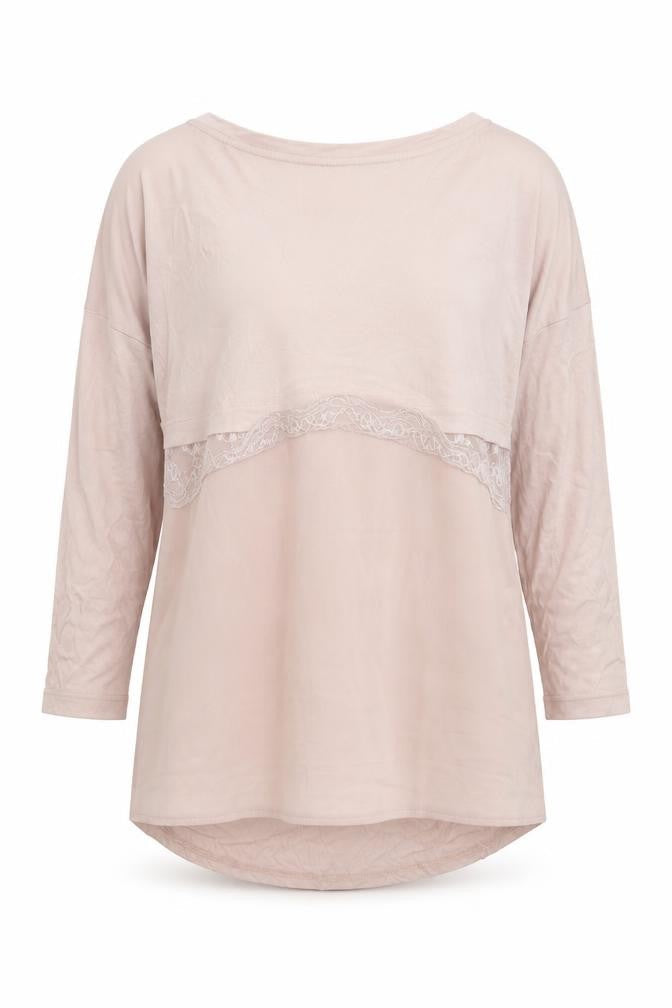 Caterina Lucchi Womens Pink Viscose Basic Blouse Size S Round Neck