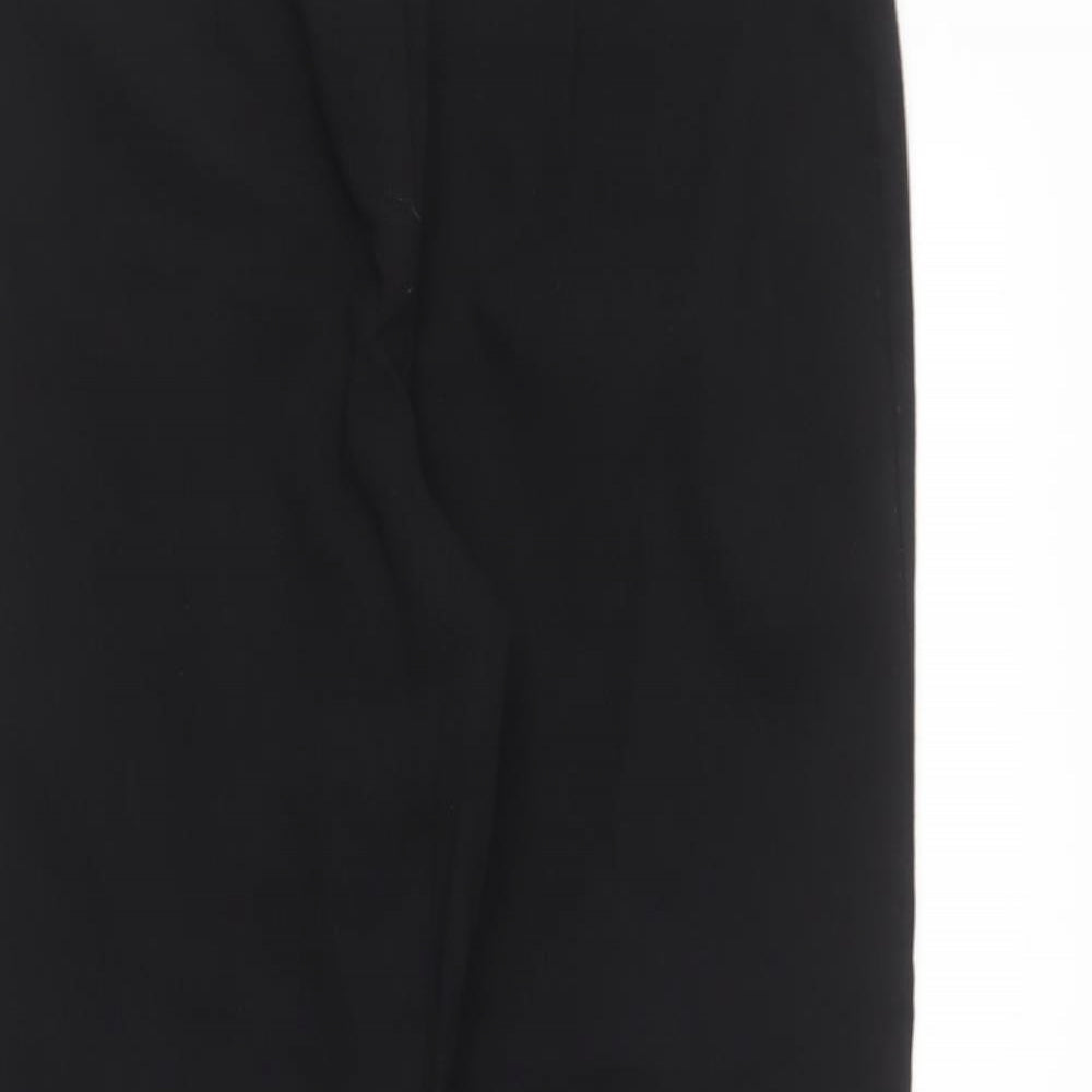 Gallery Womens Black Viscose Carrot Trousers Size 12 L25 in Regular