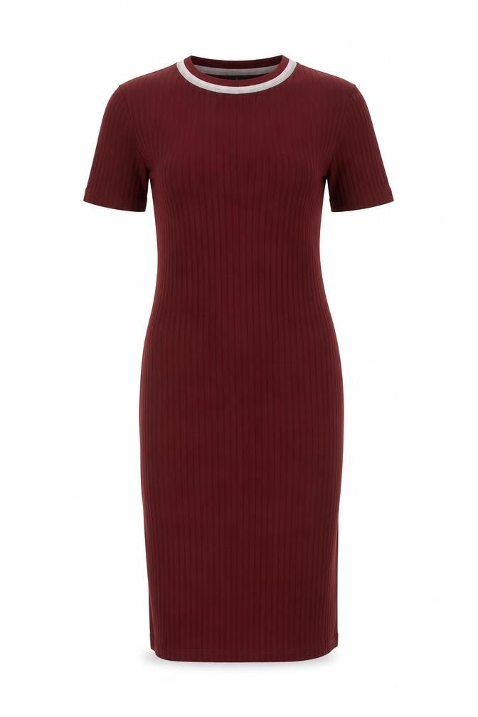 Primark Womens Purple Polyester Bodycon Size 4 Round Neck