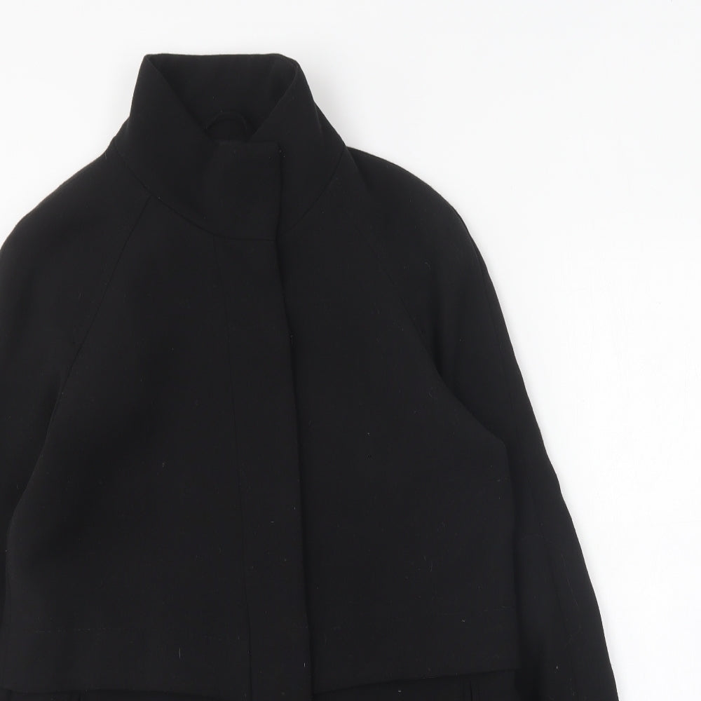Mango Womens Black Overcoat Coat Size XS