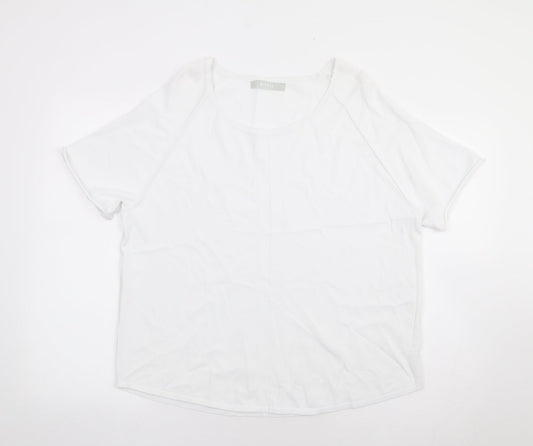 Bianca Womens Ivory Round Neck Polyester Pullover Jumper Size L