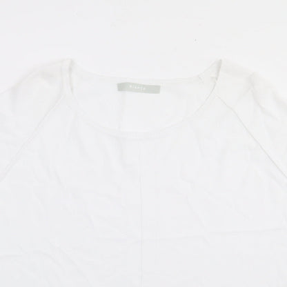 Bianca Womens Ivory Round Neck Polyester Pullover Jumper Size L