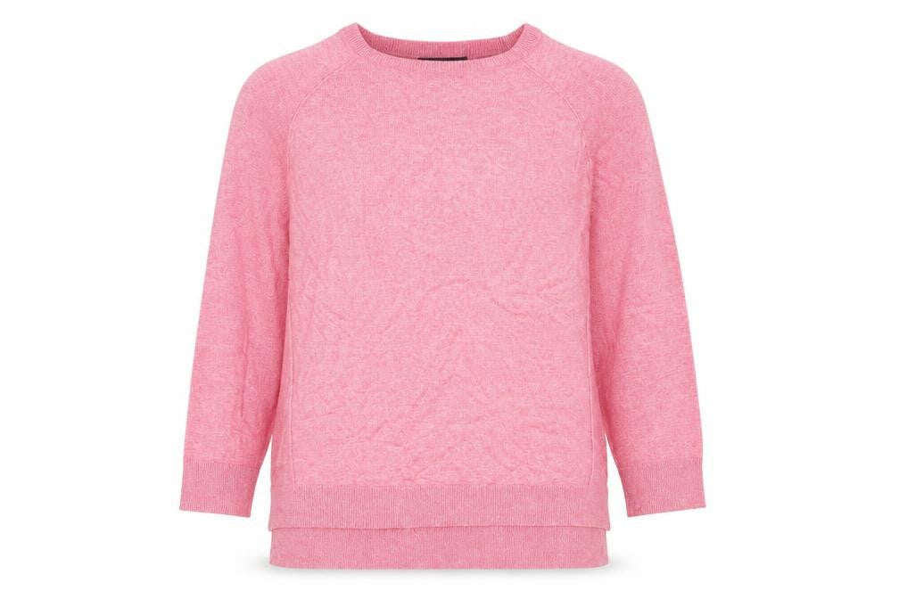 Warehouse Womens Pink Round Neck Polyester Pullover Jumper Size 14