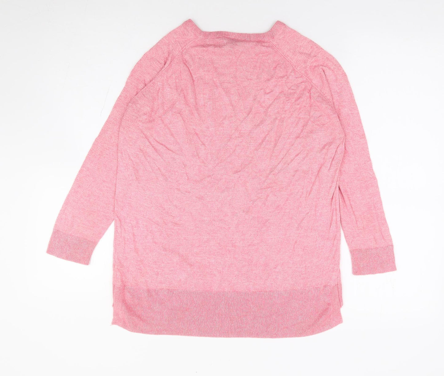 Warehouse Womens Pink Round Neck Polyester Pullover Jumper Size 14