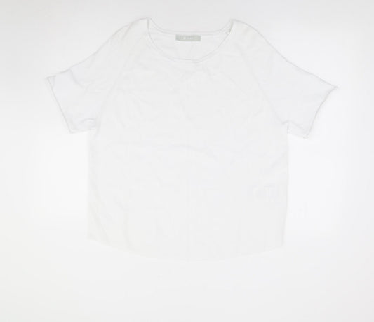 Bianca Womens Ivory Round Neck Viscose Pullover Jumper Size 16