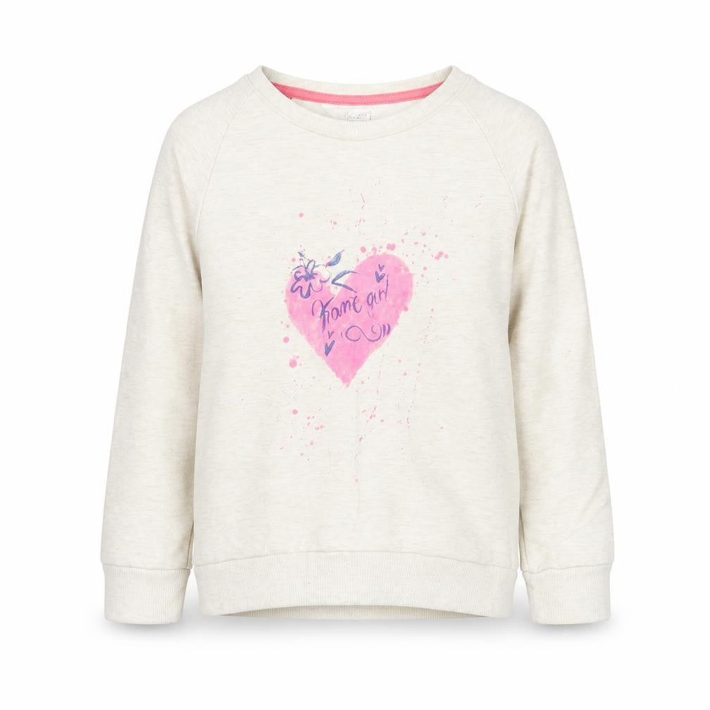 Kanz Girls Ivory Polyester Pullover Sweatshirt Size 4 Years Pullover - Heart