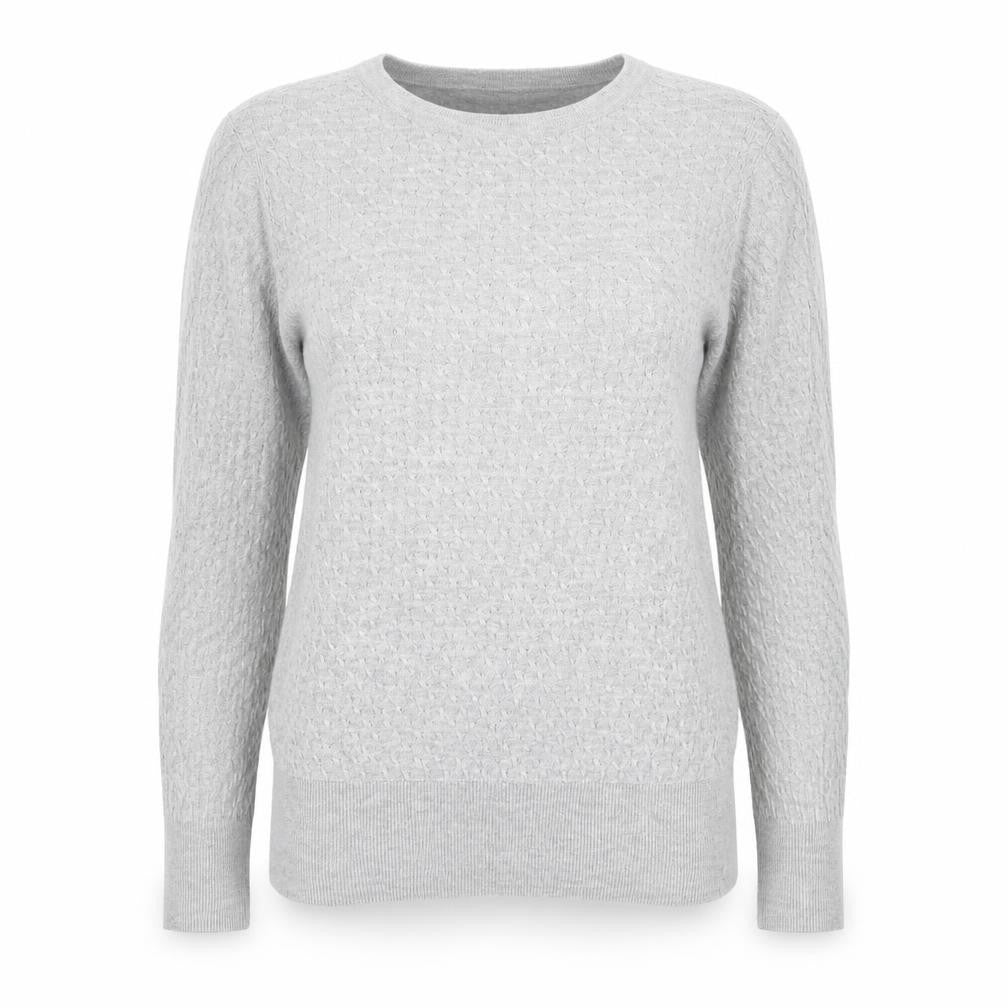 H&M Womens Grey Round Neck Viscose Pullover Jumper Size S
