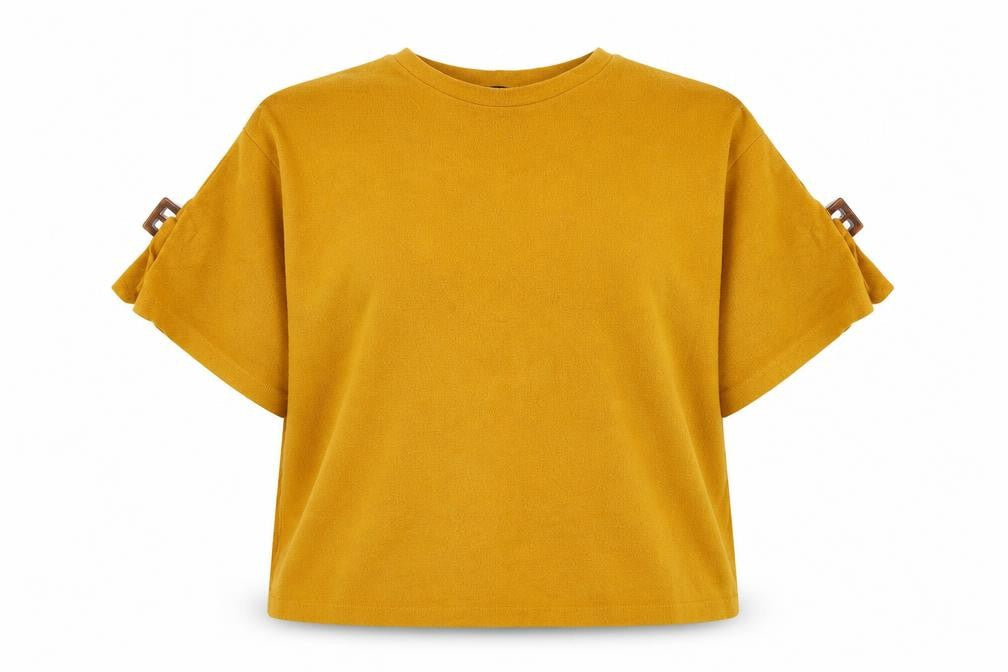 F&F Womens Yellow Round Neck Polyester Pullover Jumper Size 12