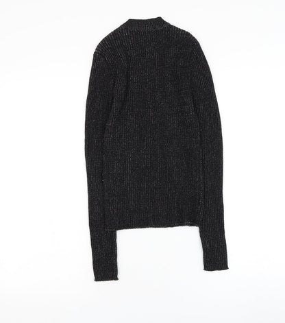 Forever 21 Womens Black Round Neck Polyester Pullover Jumper Size M