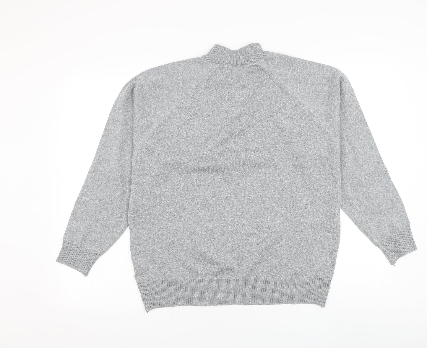 Gilwear Womens Grey Mock Neck Polyester Pullover Jumper Size 12