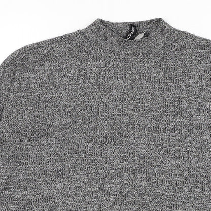Divided by H&M Womens Grey Mock Neck Polyester Pullover Jumper Size XS