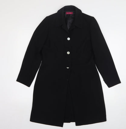 Richards Womens Black Overcoat Coat Size 8