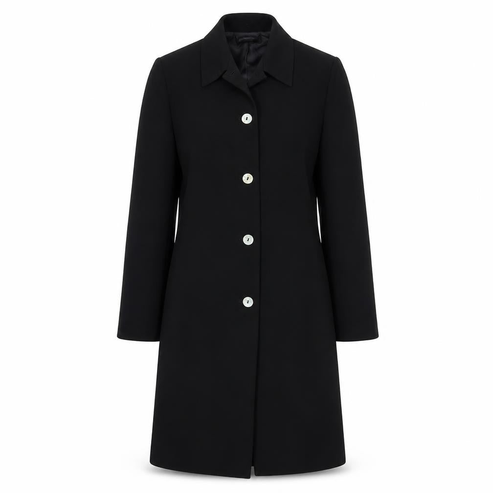 Richards Womens Black Overcoat Coat Size 8