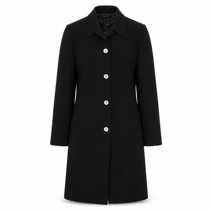 Richards Womens Black Overcoat Coat Size 8