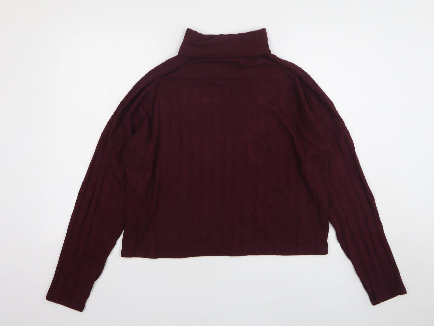 New Look Womens Purple Roll Neck Viscose Pullover Jumper Size L