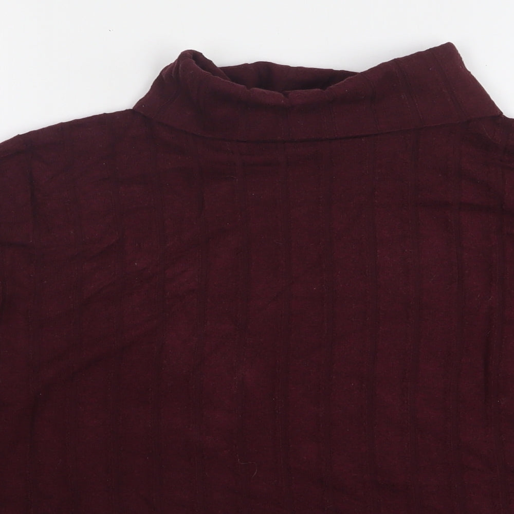 New Look Womens Purple Roll Neck Viscose Pullover Jumper Size L