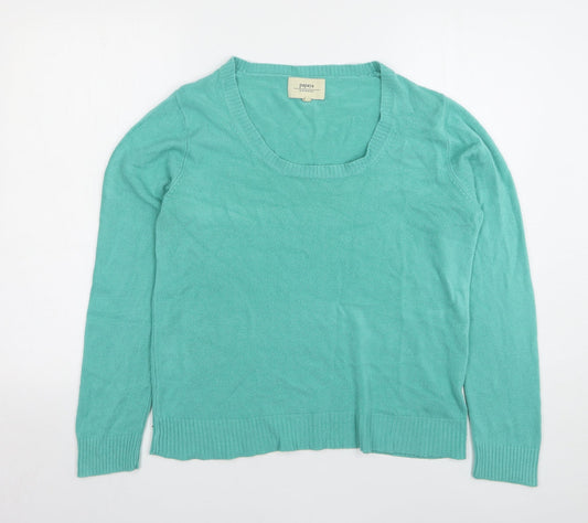 Papaya Womens Green Round Neck Acrylic Pullover Jumper Size 16