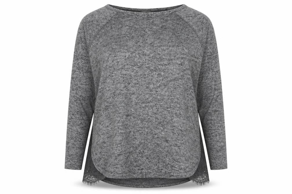 NEXT Womens Grey Round Neck Viscose Pullover Jumper Size 16