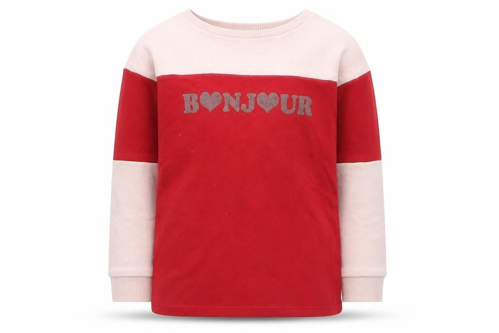 Primark Girls Multicoloured Colourblock Cotton Pullover Sweatshirt Size 4-5 Years