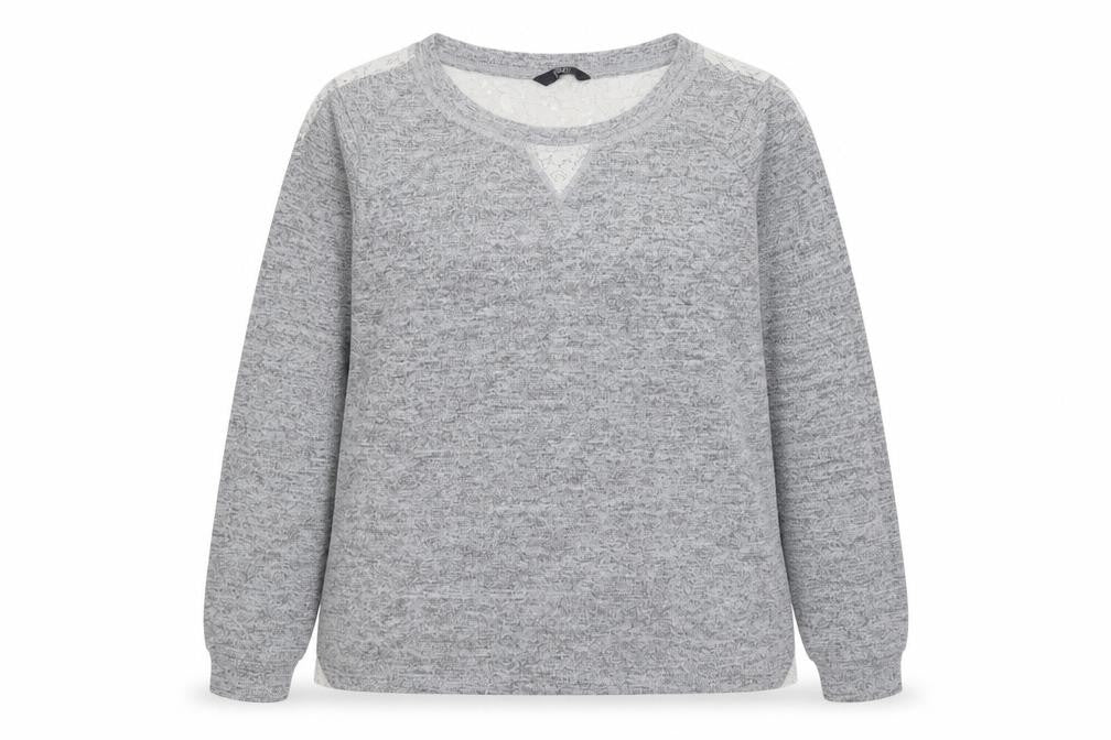 F&F Womens Grey Round Neck Polyester Pullover Jumper Size 16