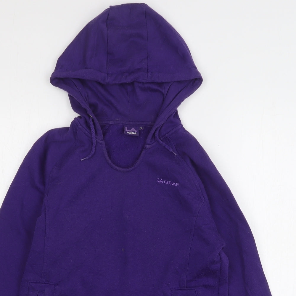 LAGear Womens Purple Polyester Pullover Hoodie Size 10