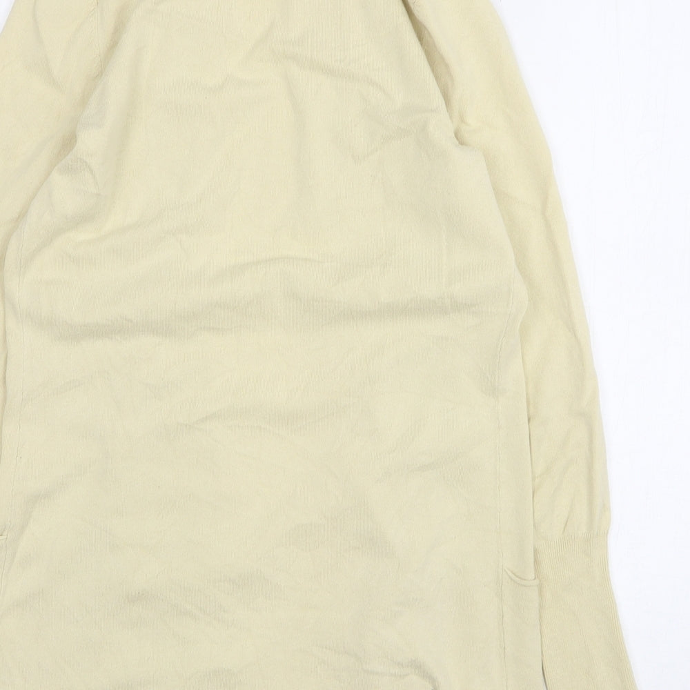 Jackpot Womens Beige V-Neck Viscose Cardigan Jumper Size S