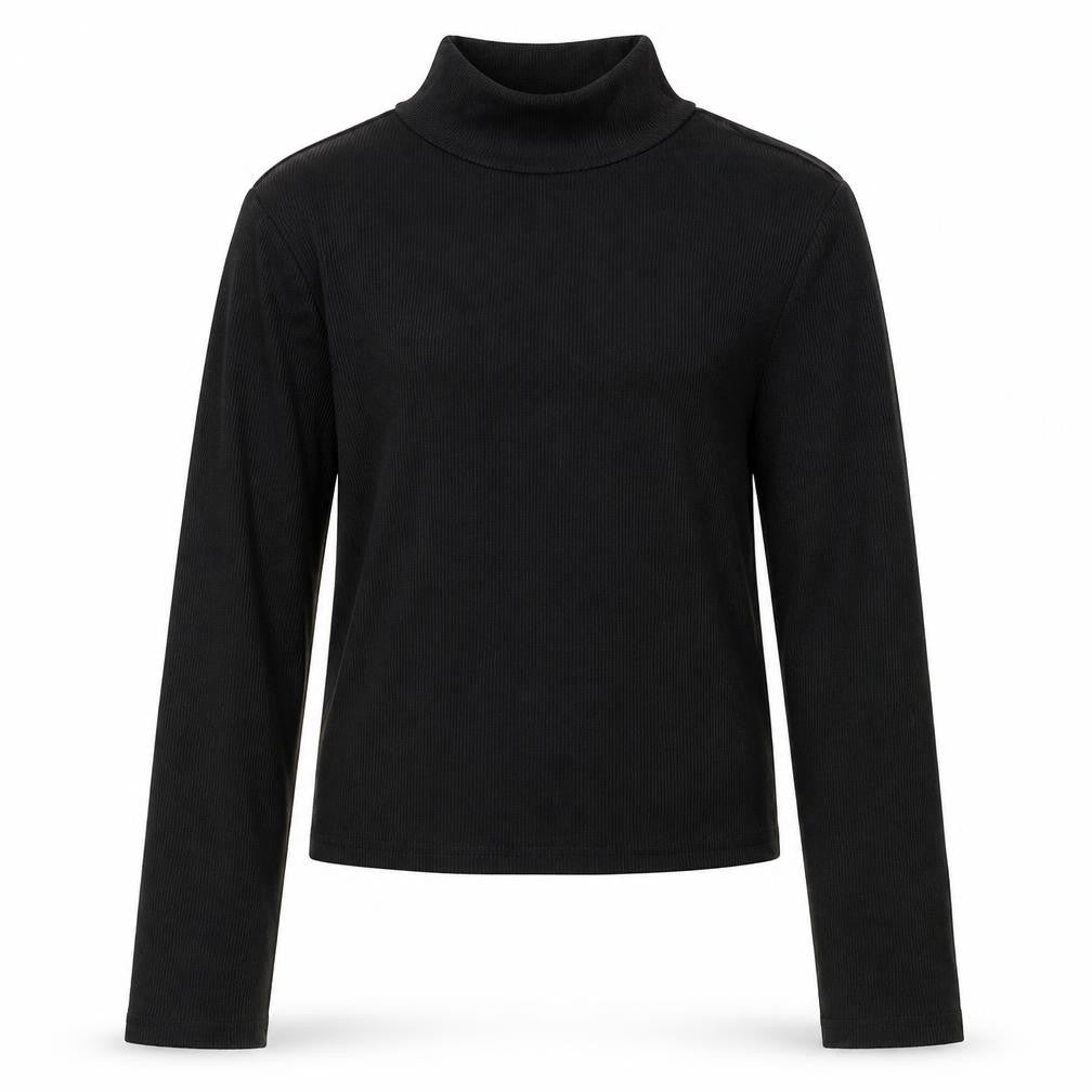 SheIn Girls Black Mock Neck Polyester Pullover Jumper Size 14 Years