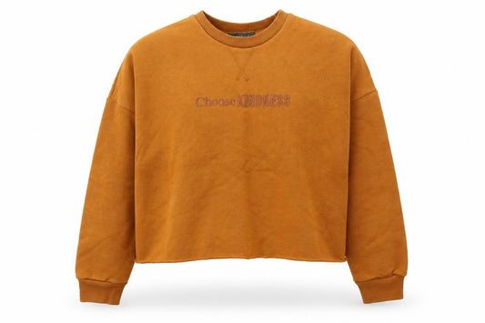 Primark Womens Brown Polyester Pullover Sweatshirt Size 2XS - Cropped
