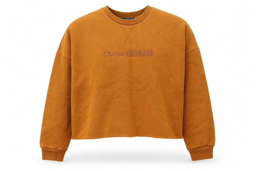 Primark Womens Brown Polyester Pullover Sweatshirt Size 2XS - Cropped