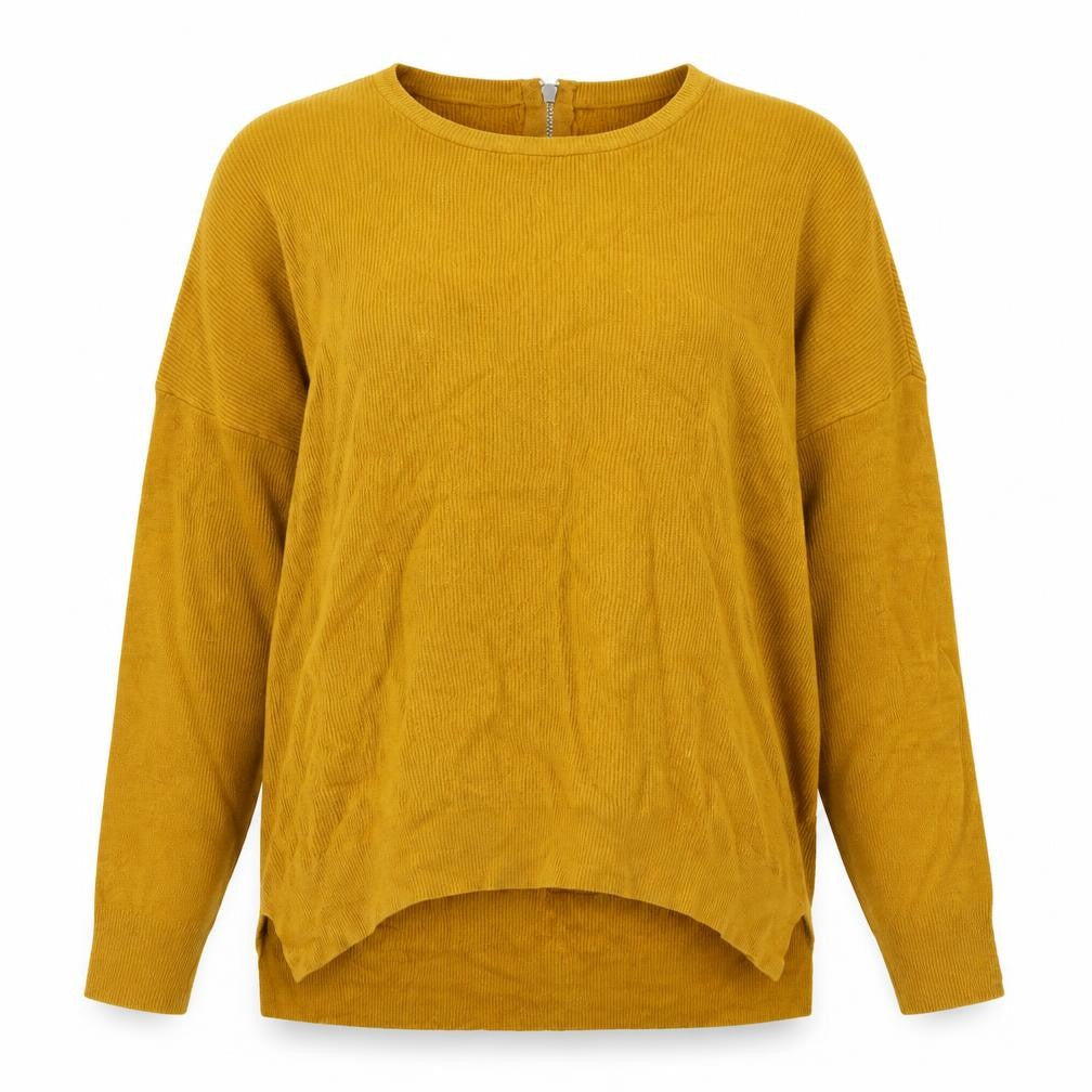 Atmosphere Womens Yellow Round Neck Viscose Pullover Jumper Size M