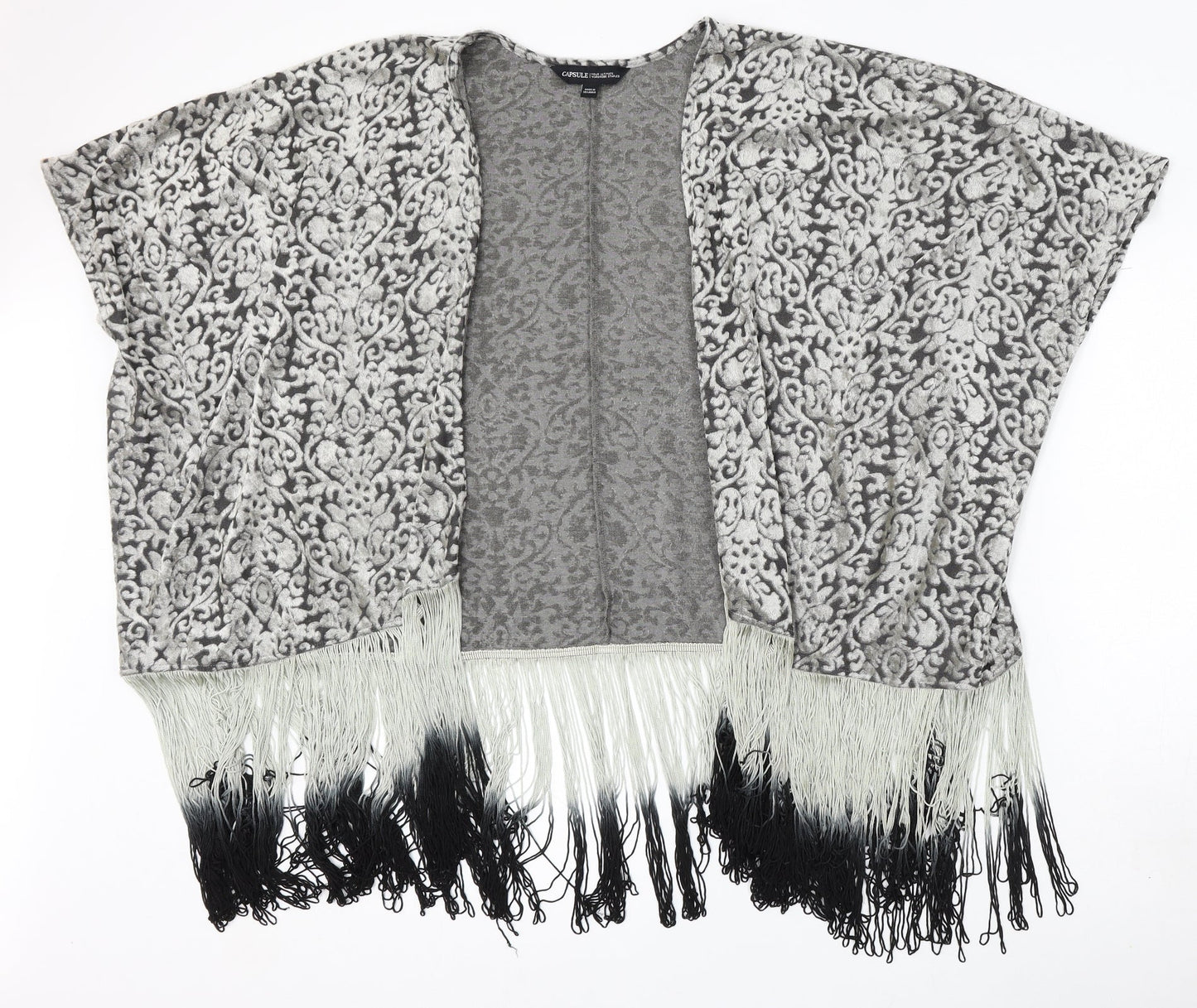 Capsule Womens Multicoloured V-Neck Geometric Polyester Cardigan Jumper Size 12