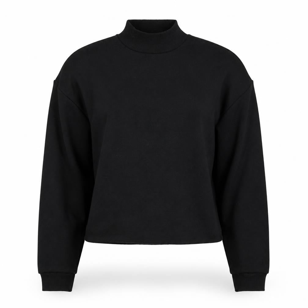 Primark Womens Black Polyester Pullover Sweatshirt Size 6 - Cropped