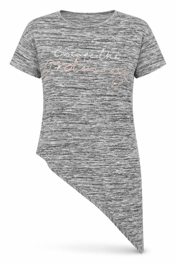 River Island Womens Grey Round Neck Striped Viscose Pullover Jumper Size 6